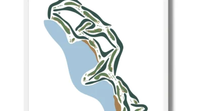 Golf Course Map Prints