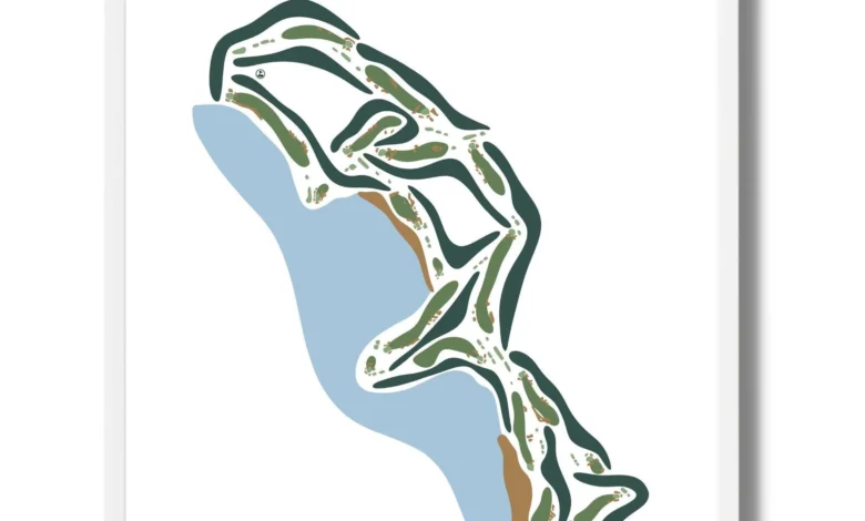 Golf Course Map Prints