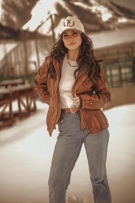 Fringe Leather Jacket Women