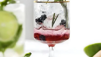 Gold Rim Brandy Glass