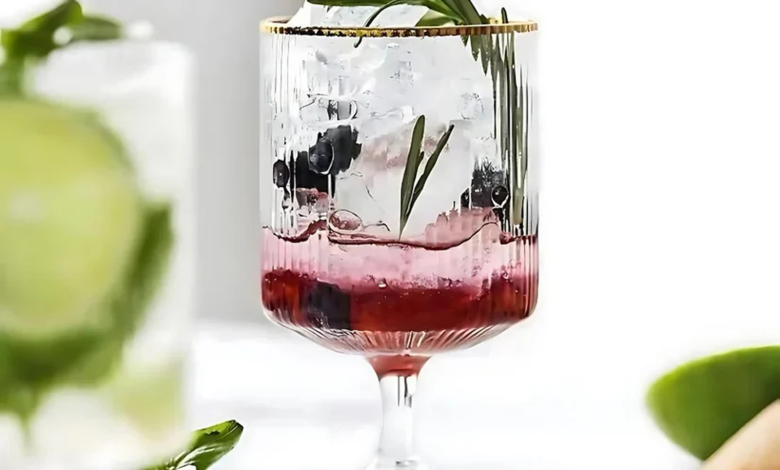 Gold Rim Brandy Glass